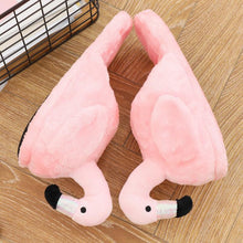 Load image into Gallery viewer, Winter lovely Home Slippers Chausson Shoes Women Flamingo slippers pantuflas unicornio pantoufle femme Warm Cotton Shoes hy24