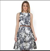 Load image into Gallery viewer, Designer Printed   Dress With Belt