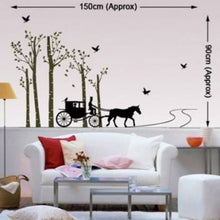 Load image into Gallery viewer, Seeosee Horse cart with trees and birds