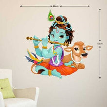 Load image into Gallery viewer, Lord Krishna with Flute wall stickers
