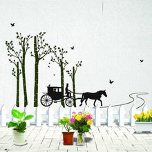 Load image into Gallery viewer, Seeosee Horse cart with trees and birds