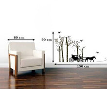 Load image into Gallery viewer, Seeosee Horse cart with trees and birds